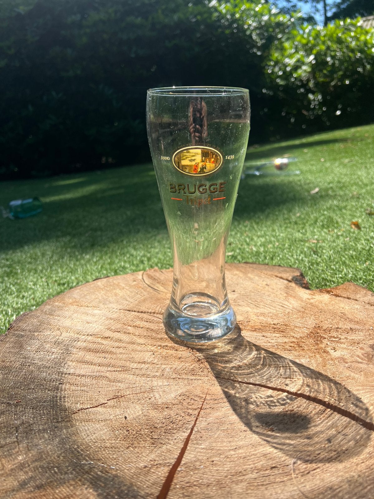 6 brugge tripel glazen, Verzamelen, Ophalen of Verzenden, Zo goed als nieuw, Glas of Glazen