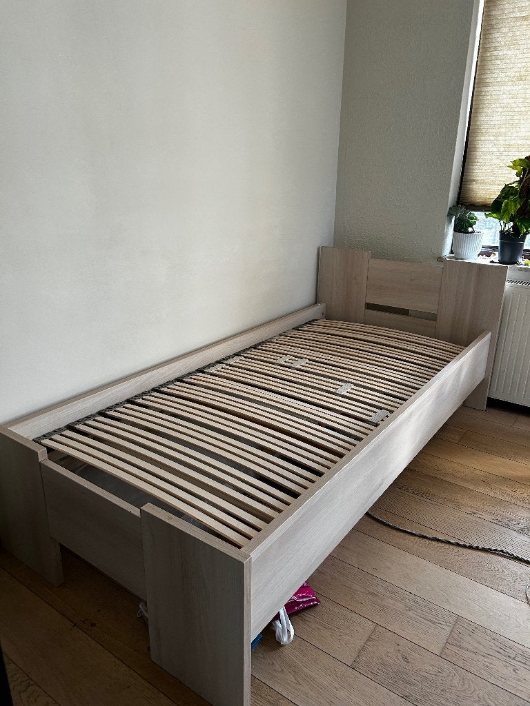 Lit simple de qualité (Better Bed+Beka), Maison & Meubles, 90 cm, Beige, Enlèvement, 200 cm
