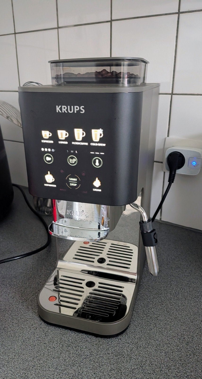 Krups koffie machine met bonen, Ophalen of Verzenden, Zo goed als nieuw