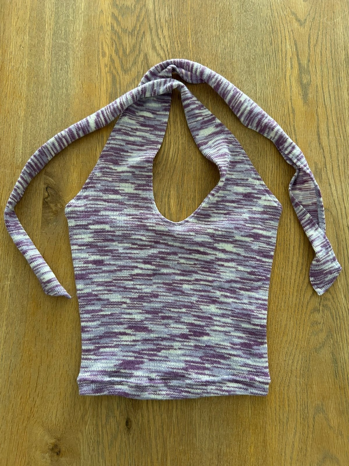 Paarse haltertop Divided H&M maat XXS, Kleding | Dames, Topjes, Paars, Nieuw, Ophalen of Verzenden, Zonder mouw