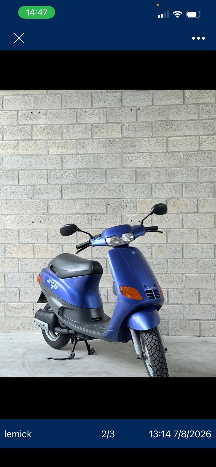 Zip type 2 duits, Fietsen en Brommers, Ophalen of Verzenden, Zo goed als nieuw, Zip