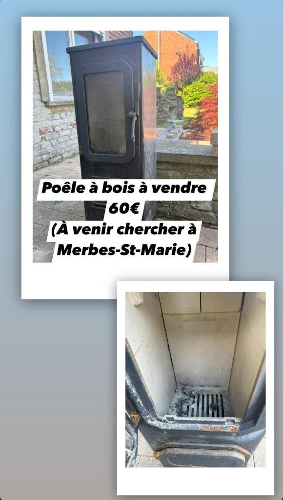 Poele a bois, Maison & Meubles, Enlèvement, Utilisé, Bois, Autoportant