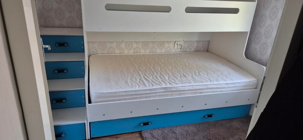 Mooie stapelbed 1,20x2,00 /0,90x2,00 incl. Luxe Matras 20cm!, Gebruikt, Ophalen of Verzenden, 120 cm, 200 cm