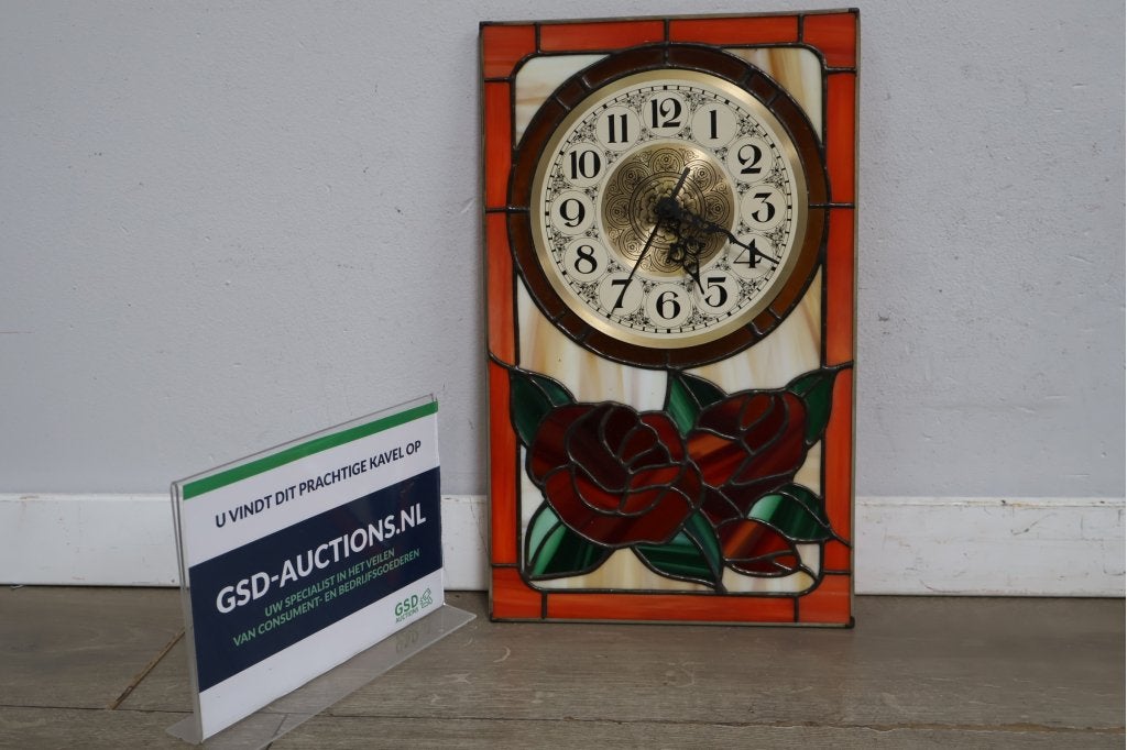 Glas-in-lood wandklok