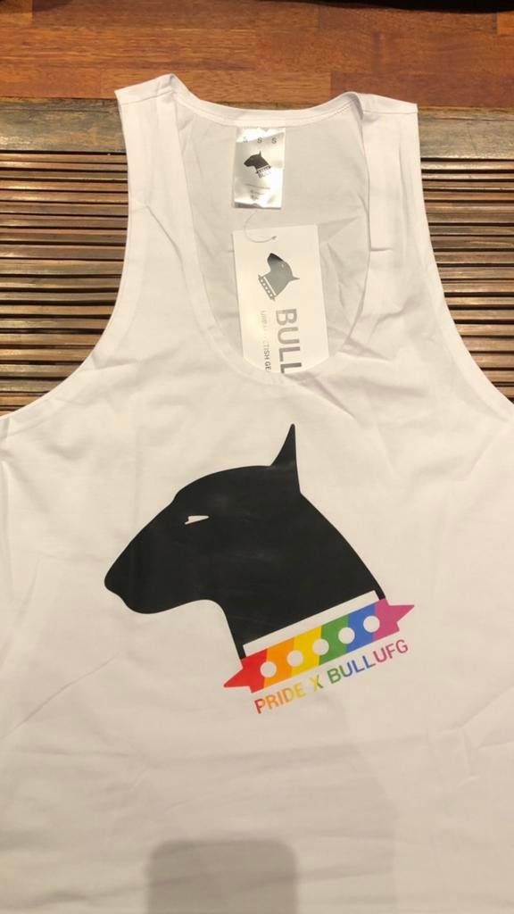 Tank - maat S - pitbull met regenboogkraag, Kleding | Heren, T-shirts, Nieuw, Ophalen of Verzenden