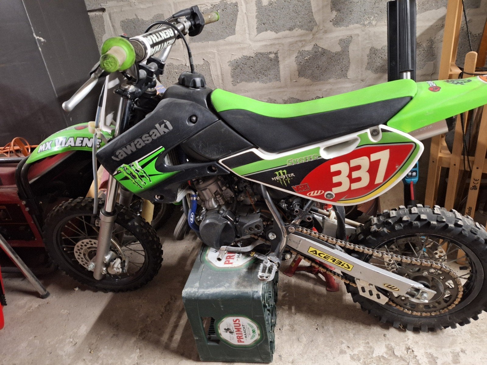 Moto tout-terrain Kawasaki KX65, 65 cc, en bon état, démarra, Motos, Particulier