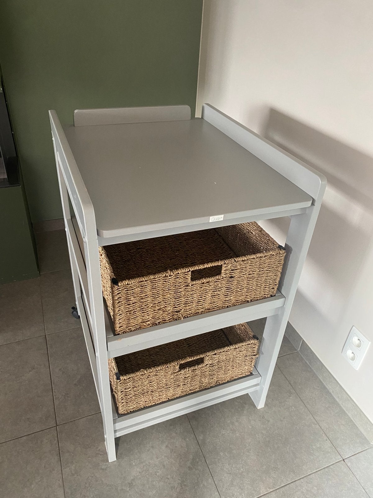 Quax luiertafel met 2 geweven manden, Ophalen, Gebruikt, Minder dan 75 cm, 90 tot 105 cm