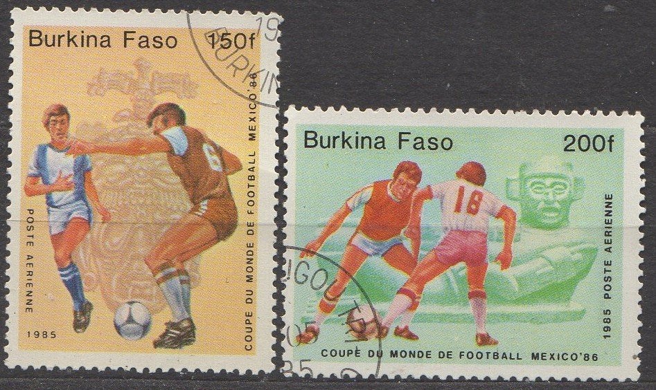 Burkina Faso - WK Voetbal Mexico 1986, Postzegels en Munten, Postzegels | Afrika, Ophalen of Verzenden, Gestempeld
