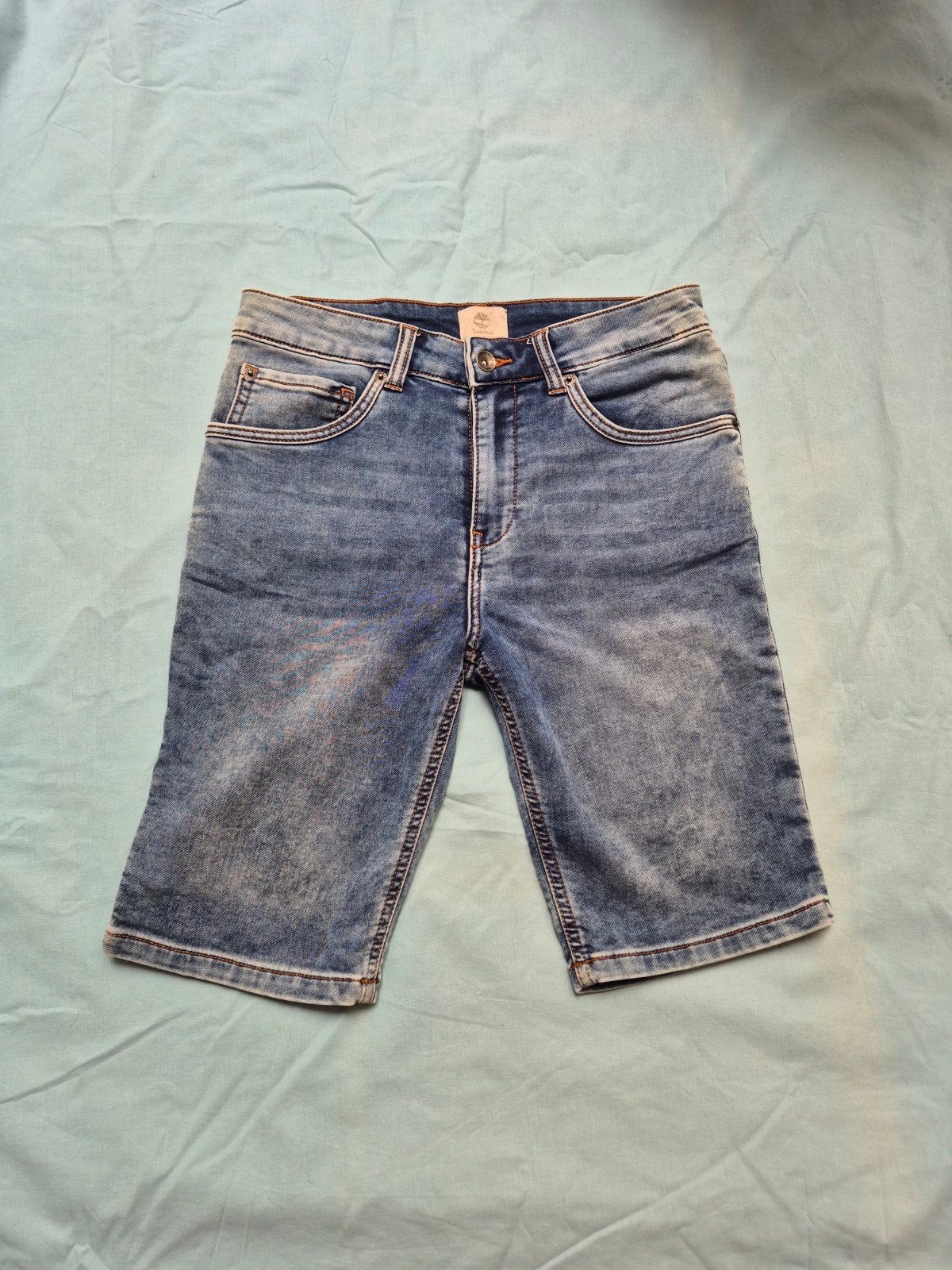 Timberland Chino Fit Jeansshort — Vervaagd lichtblauw —12 ja, Timberland, Zo goed als nieuw, Jongen, Ophalen