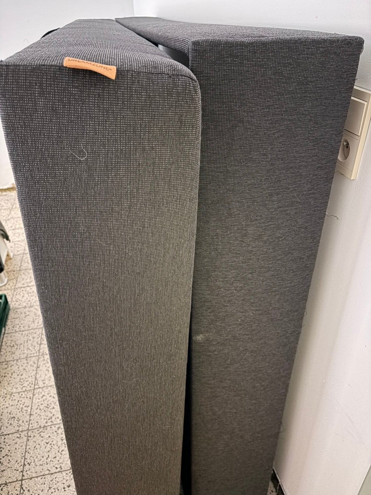 Lit 140 Dreamzone, Neuf, Gris, Tissu, 140 cm