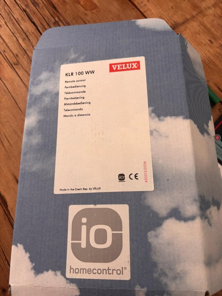 VELUX KLR 100 WW afstandsbediening – io-homecontrol, Audio, Tv en Foto, Afstandsbedieningen, Ophalen of Verzenden, Nieuw, Origineel