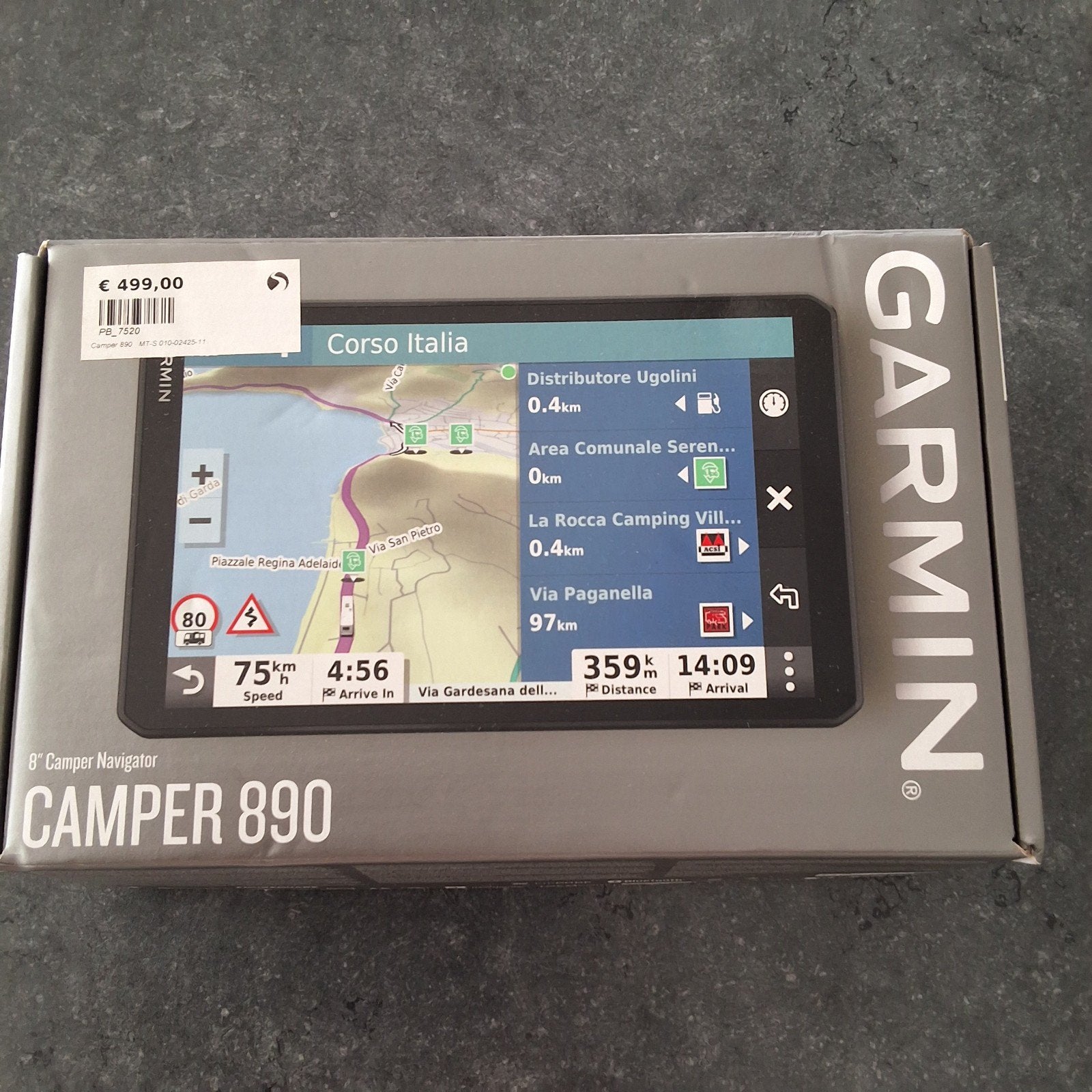 garmin camper 890 gps, Ophalen