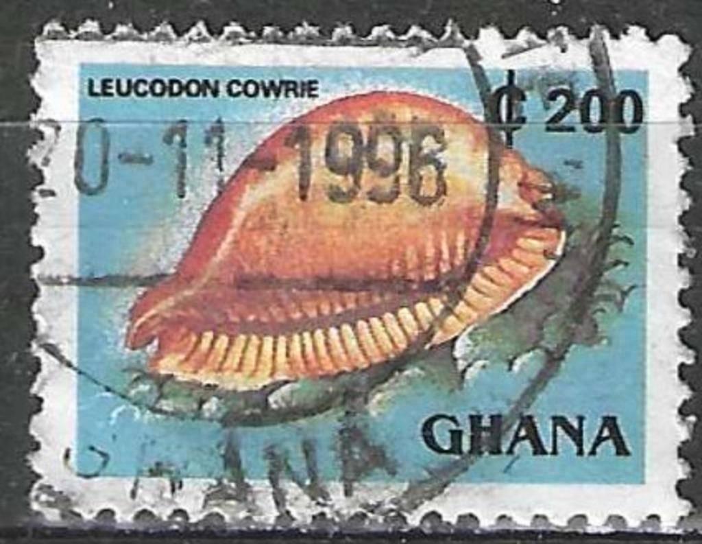 Ghana 1991 - Stampworld 1605 - Wittandige kauri (ST), Postzegels en Munten, Verzenden, Gestempeld