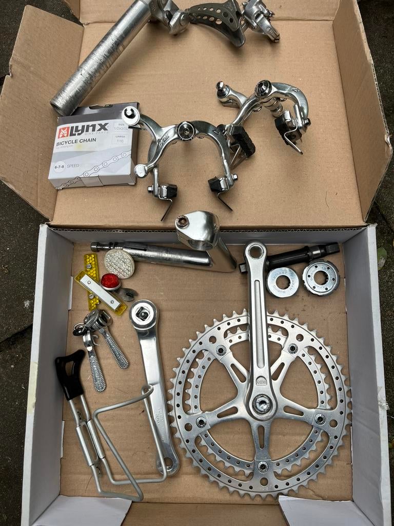 Vintage Sugino, Campagnolo, SR, 3TTT, Mafac, Ophalen of Verzenden, Gebruikt