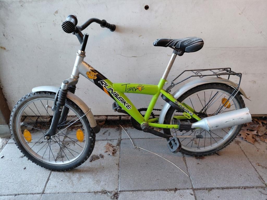 Kinderfietsjes jongens en meisjes groen en blauw, Fietsen en Brommers, Ophalen, Gebruikt, Terugtraprem