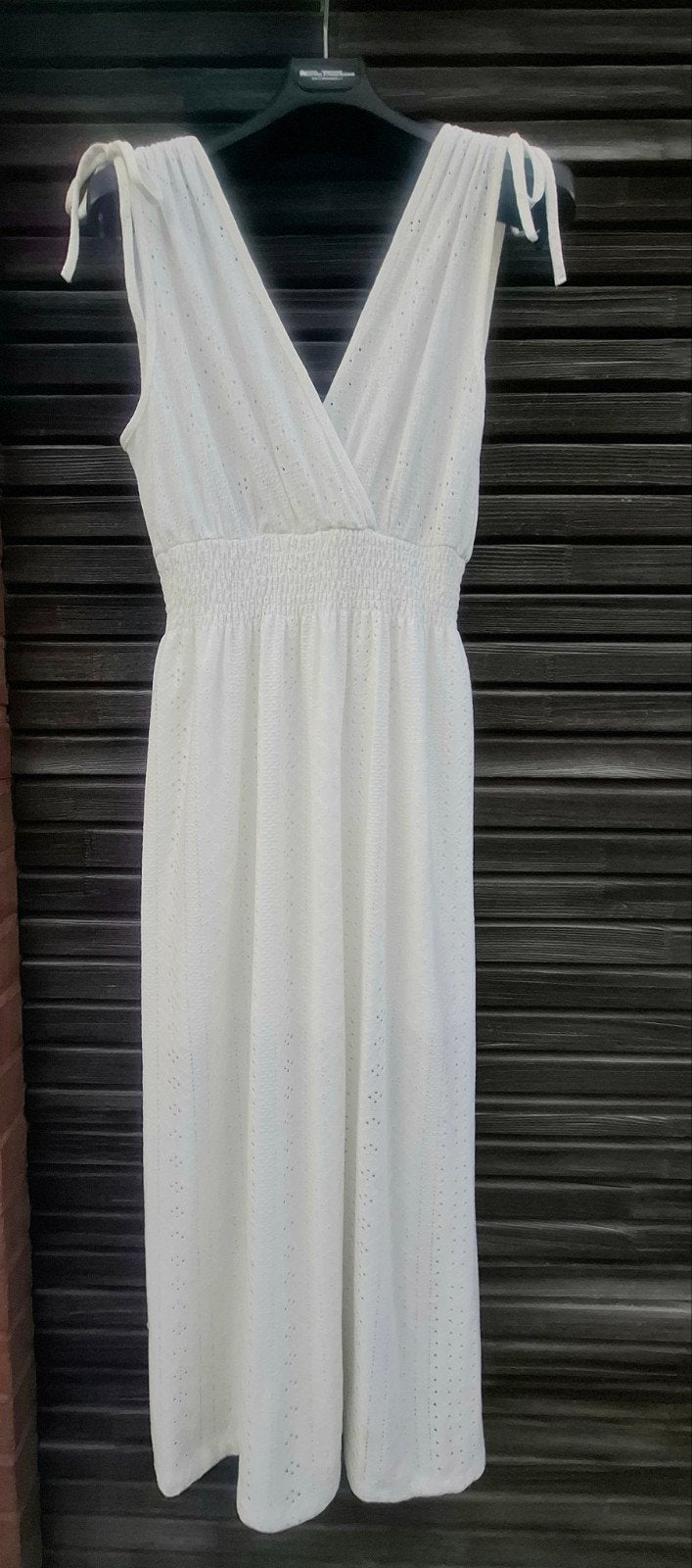 Neuve robe longue décolleté style crochet L 38 40, Enlèvement ou Envoi, Blanc, Retro & icone, Sous le genou
