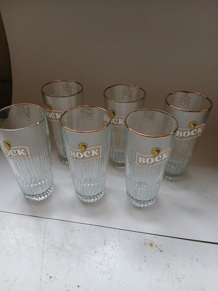 6 bock glazen, Verzamelen, Ophalen of Verzenden, Zo goed als nieuw