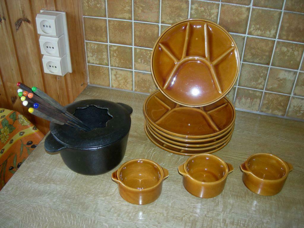 Service fondue / pierrade, Ophalen, Gebruikt, Fondueset