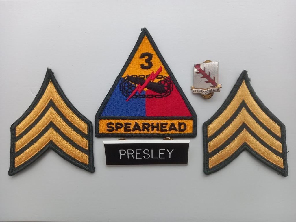 Lot ELVIS PRESLEY US ARMY insignes kentekens badges patches, Ophalen of Verzenden