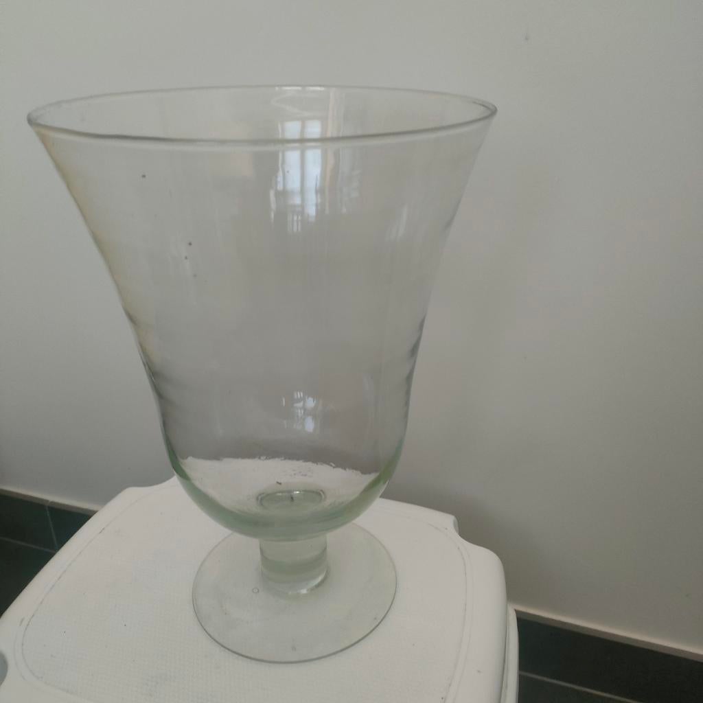 Grand vase en verre forme coupe, Enlèvement, Comme neuf, Verre
