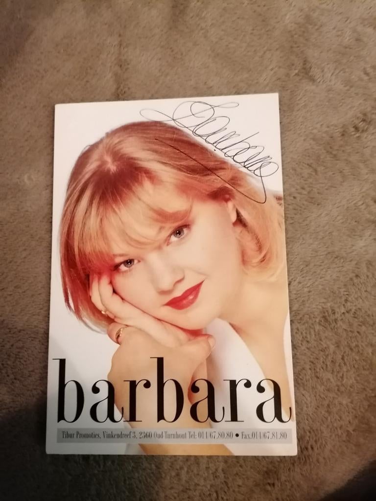 Fotokaart met handtekening Barbara dex, Verzenden