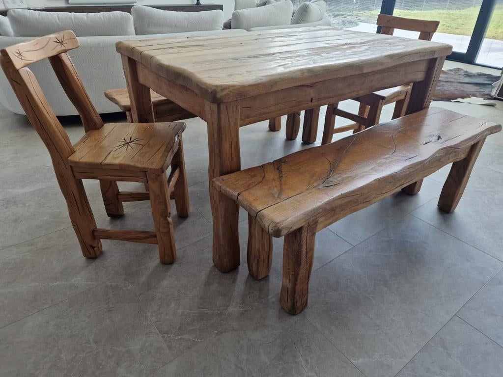 Keukentafel met banken en stoelen, Huis en Inrichting, Ophalen