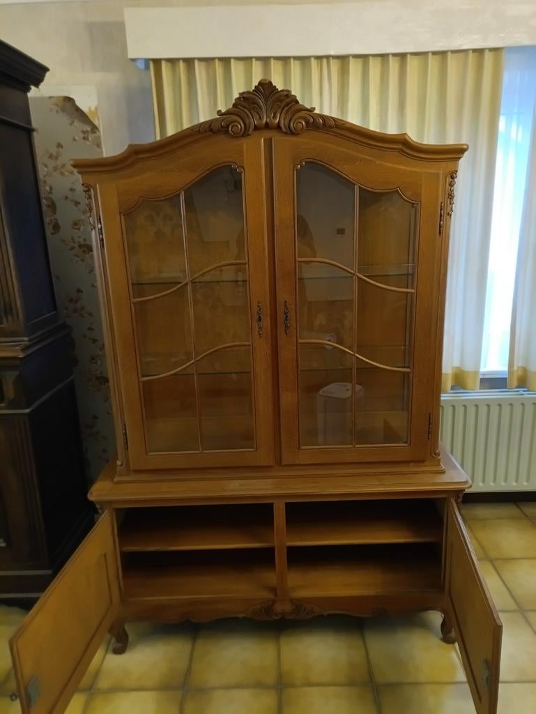 Meuble avec vitrine, Antiek en Kunst, Antiek | Meubels | Kasten, Ophalen