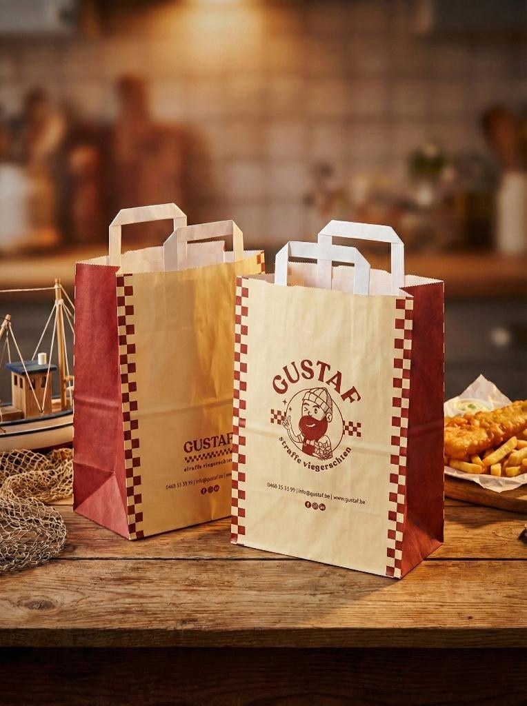takeaway bag (papieren draagtas), Ophalen