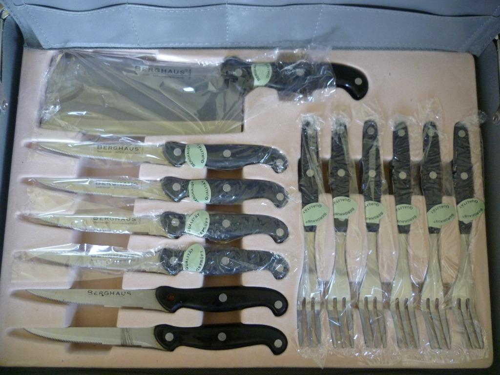 Berghaus messenset in koffer, Huis en Inrichting, Keuken | Bestek, Ophalen, Zo goed als nieuw, Bestekset