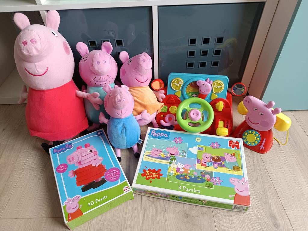 Peppa pig speelgoed, puzzels en knuffels, Ophalen of Verzenden, Zo goed als nieuw