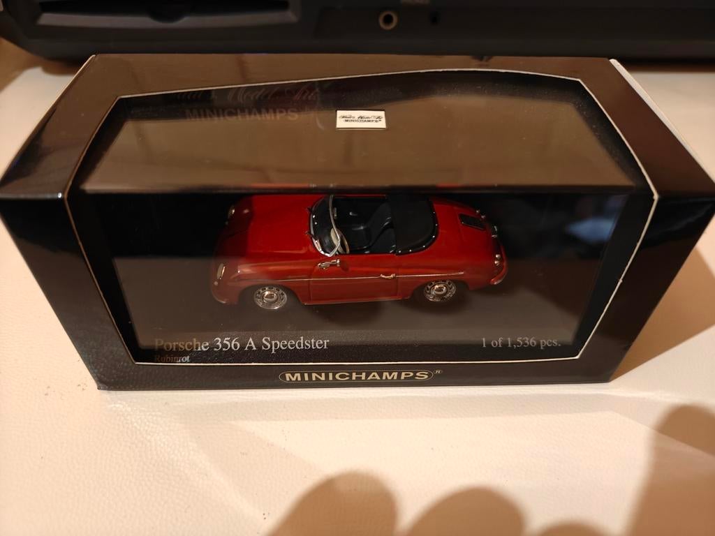 Minichamps Porsche 356 A Speedster 1/43 rouge rubis, Enlèvement ou Envoi, Neuf, MiniChamps