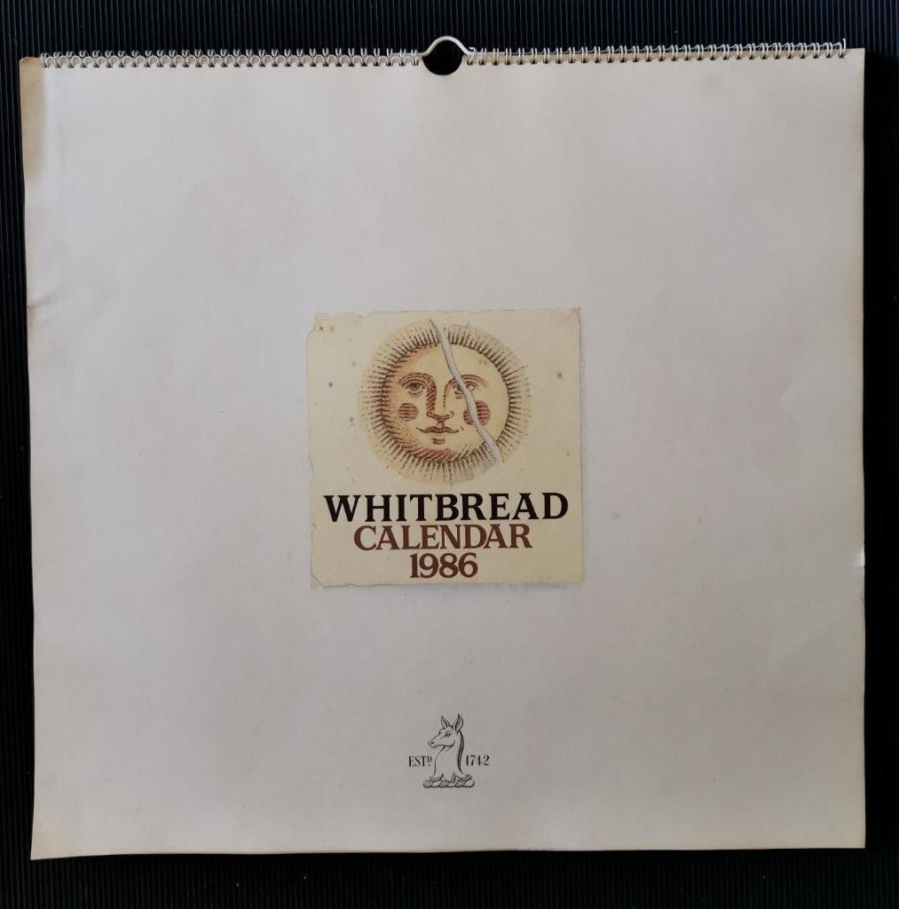 Whitbread - bier - kunst -  kalender 1986, Verzamelen, Merken en Reclamevoorwerpen, Ophalen, Gebruikt, Overige typen