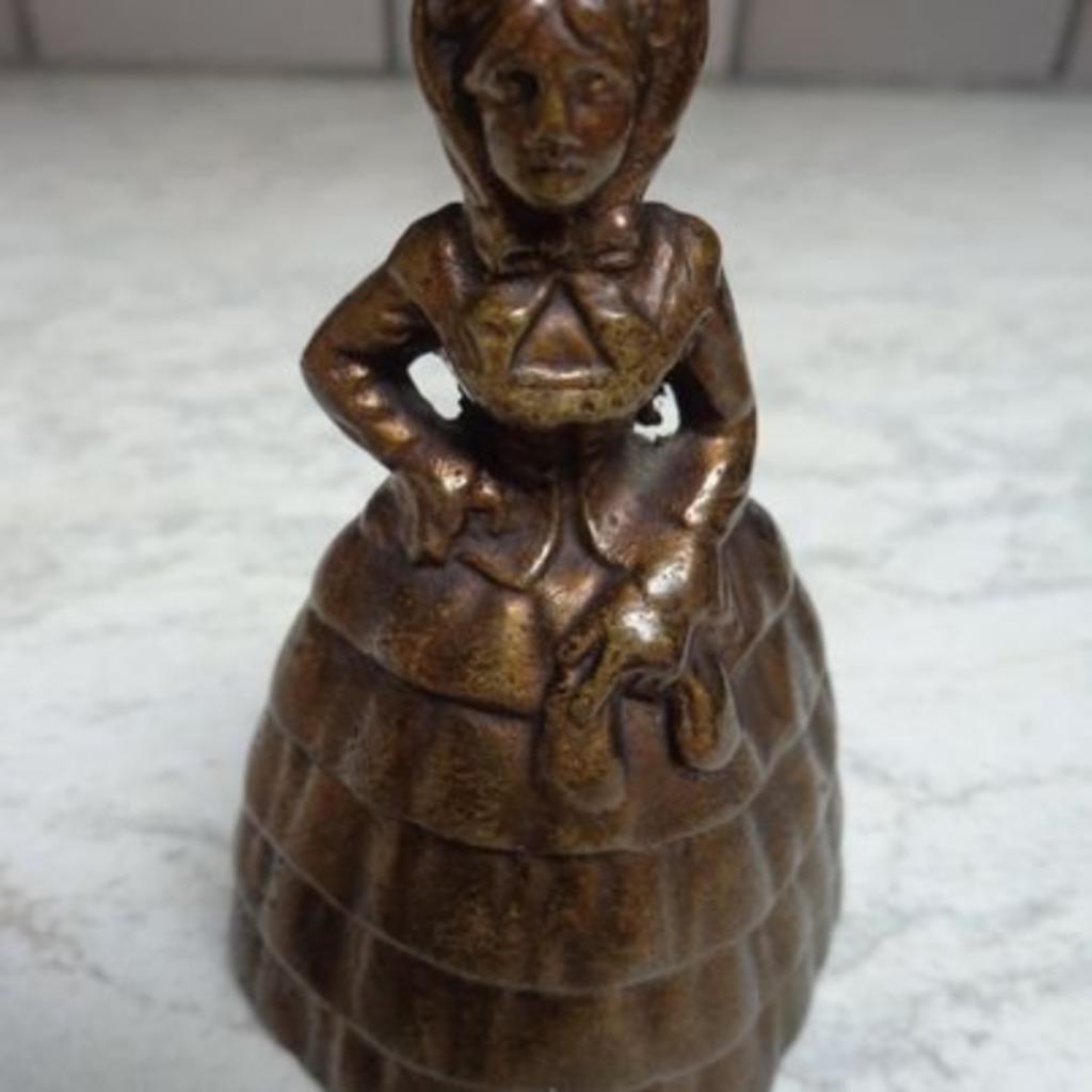 sonnette de table ancienne - femme en bronze, Antiek en Kunst, Antiek | Brons en Koper, Ophalen of Verzenden, Brons