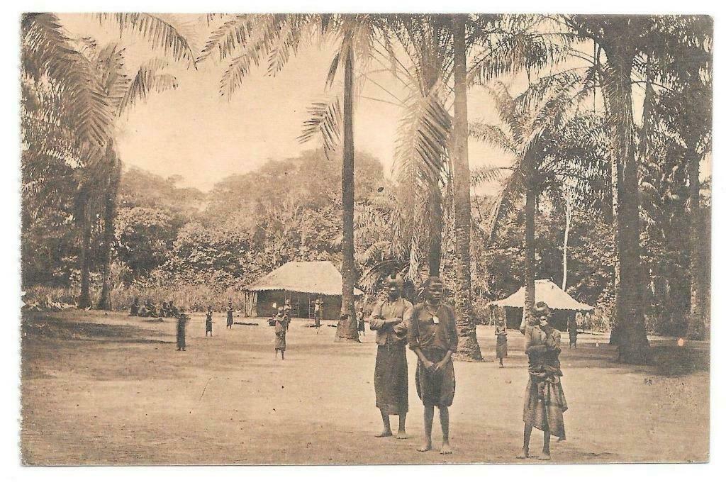 school in dorp van christenen Kongo congo, Verzamelen, Ophalen of Verzenden, Ongelopen, Buiten Europa