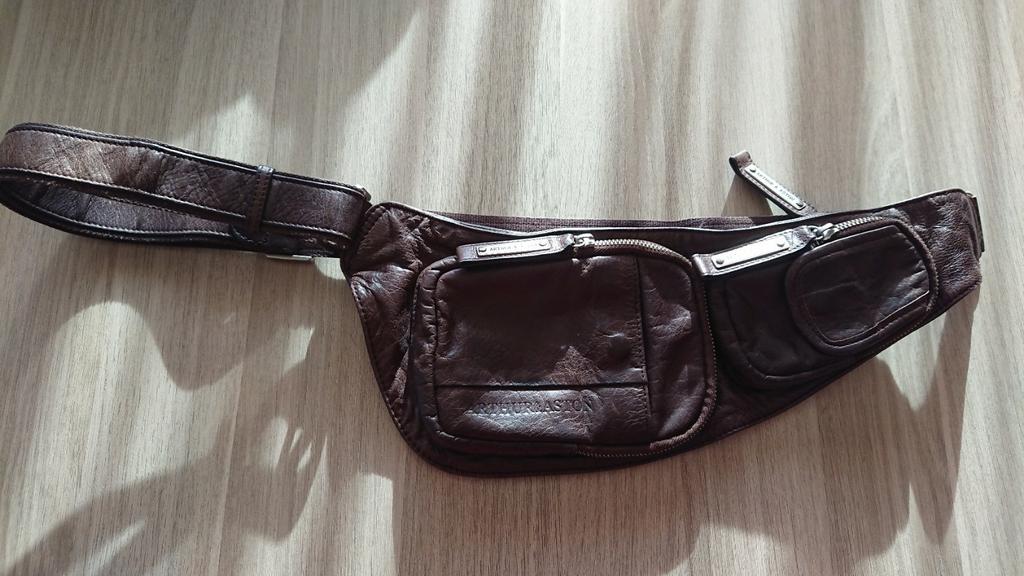 Monobretelle Arthur & Aston - Sacoche vintage - cuir brun, Neuf, Autres marques, Cuir, Brun