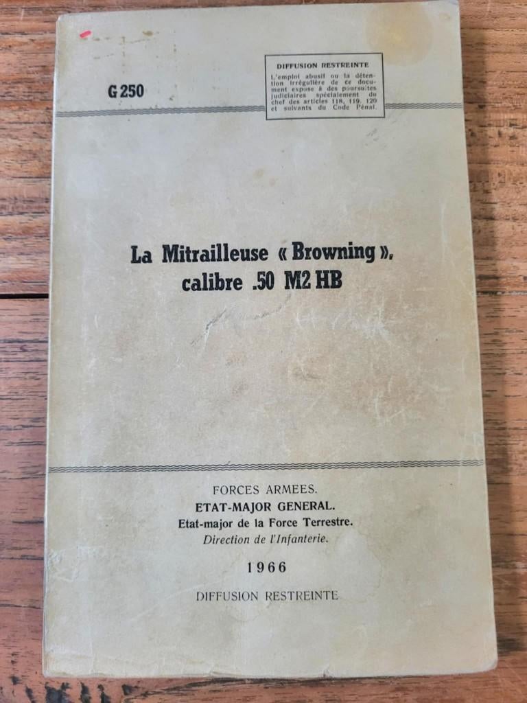 Mitrailleuse Browning kaliber .50  -  1966, Verzamelen, Ophalen of Verzenden, Landmacht, Boek of Tijdschrift