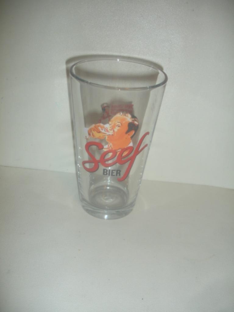 Bierglas Seef Bier, Antwerpse Brouw Maatschappij, Enlèvement ou Envoi, Comme neuf, Verre ou Verres, Autres marques