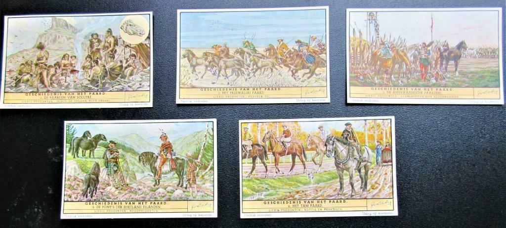 Liebig- Geschiedenis van het paard, Verzamelen, Ophalen of Verzenden, 1940 tot 1960, Zo goed als nieuw, Prent