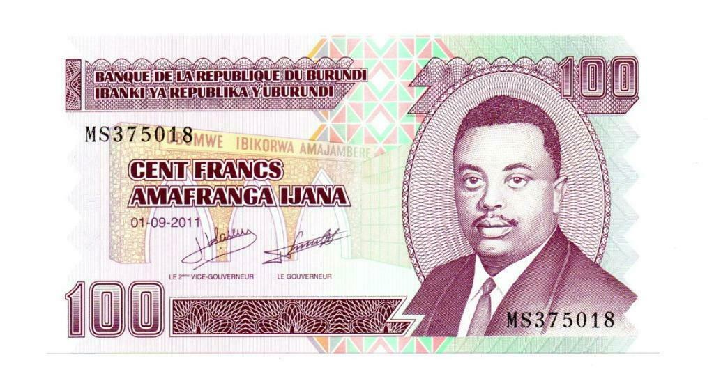 100 FR   2011     BURUNDI     UNC     P44b     € 0,80, Timbres & Monnaies, Enlèvement ou Envoi, Burundi, Billets en vrac