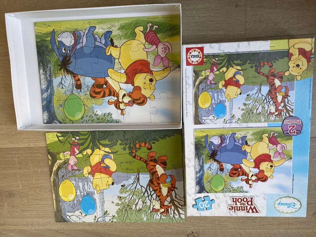 Puzzel van Winnie de Pooh 2x20 stuks, Ophalen of Verzenden, 10 tot 50 stukjes, Gebruikt, 2 tot 4 jaar
