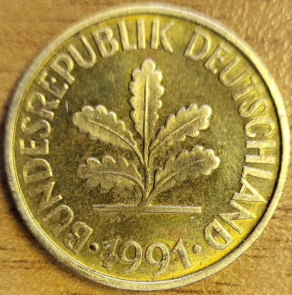 ALLEMAGNE 10 pfennig 1991 F Stuttgart KM#108 Très Très Beau, Timbres & Monnaies, Monnaies | Europe | Monnaies non-euro, Monnaie en vrac