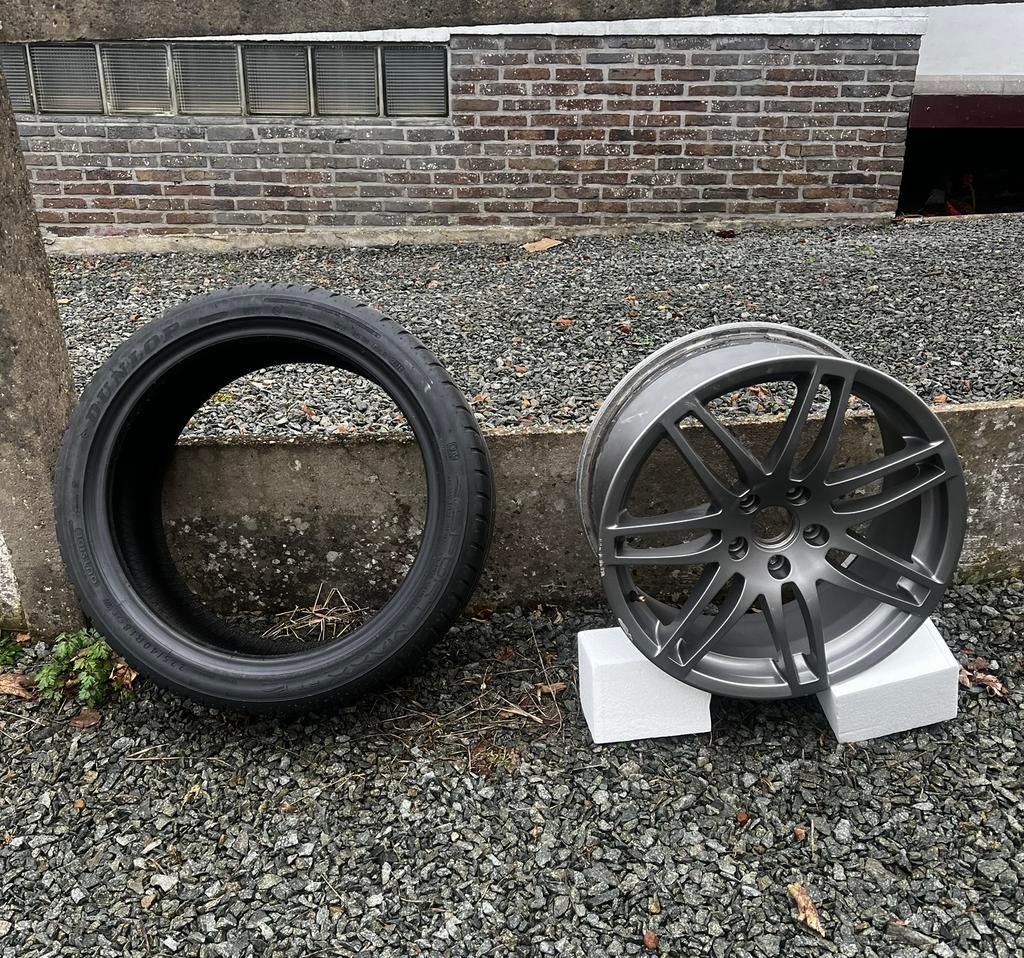 Jante Audi 18’ + pneu Dunlop 225/40/18, Pneus et Jantes, Pneus été, 18 pouces, Enlèvement