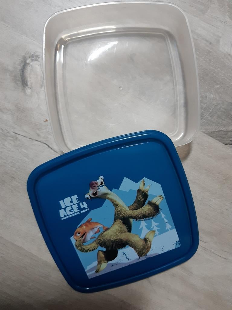 Doos Ice Age 4 Continental Drift 14,5x14,5 x3,4cm koekendoos, Ophalen of Verzenden