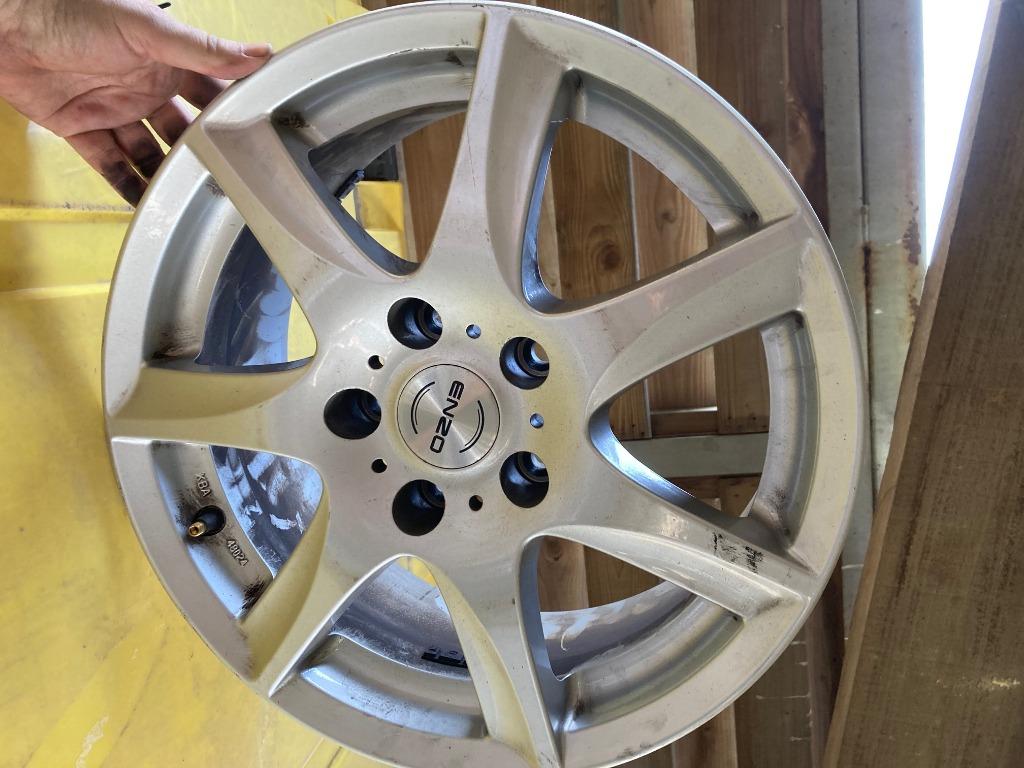 4 jantes en aluminium argenté ENZO 5x112 7,0J16, Enlèvement
