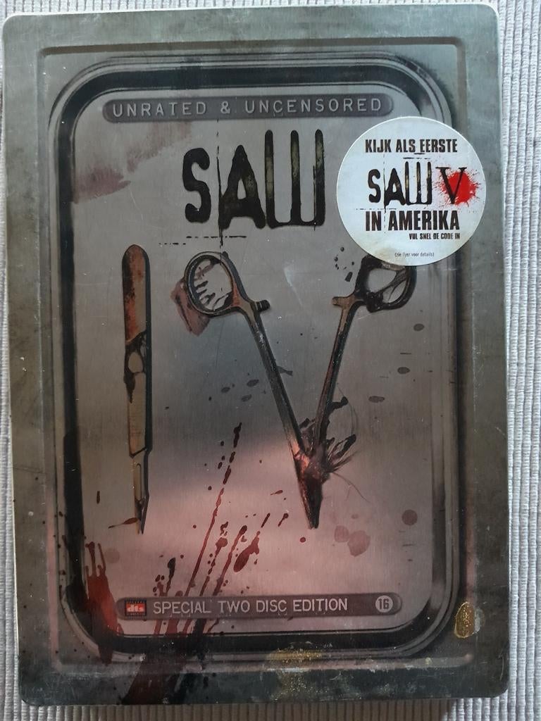 Saw 4 (steelbook), Vanaf 16 jaar, Ophalen of Verzenden, Zo goed als nieuw, Overige genres