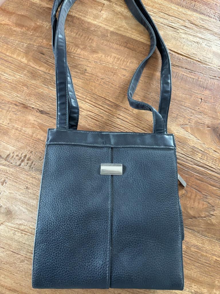 Sac à main vintage, Enlèvement ou Envoi, Comme neuf, Bleu, Sac à main