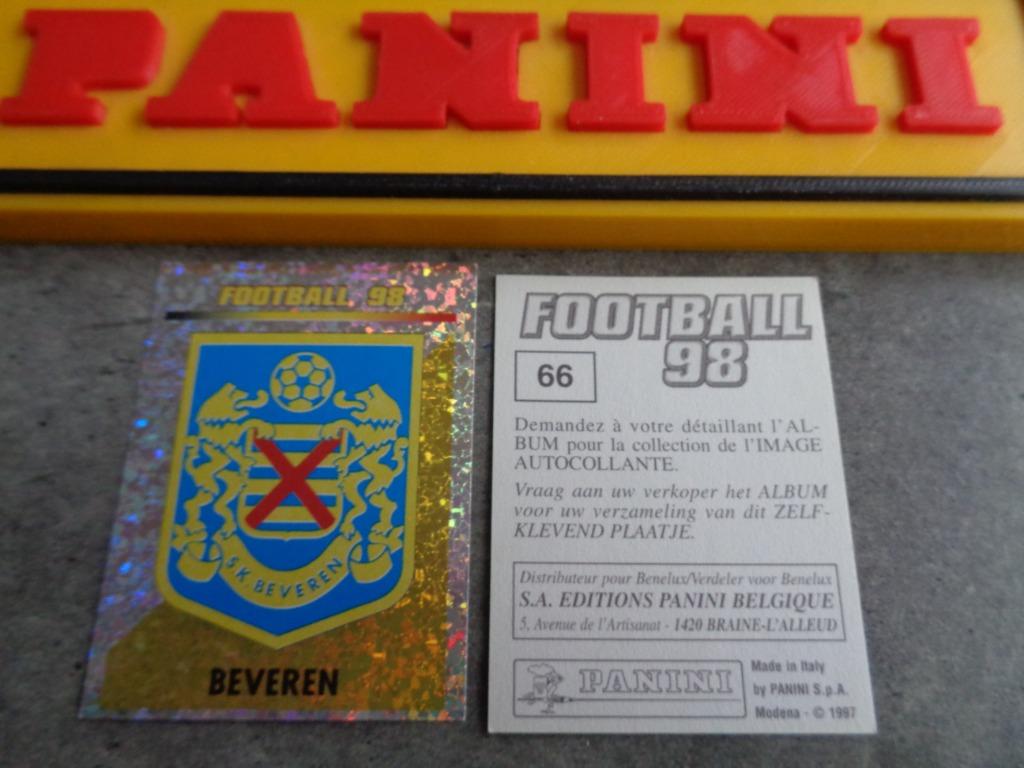 PANINI FOOTBALL 98 STICKER BEVEREN VOETBAL BADGE, Envoi, Autocollant