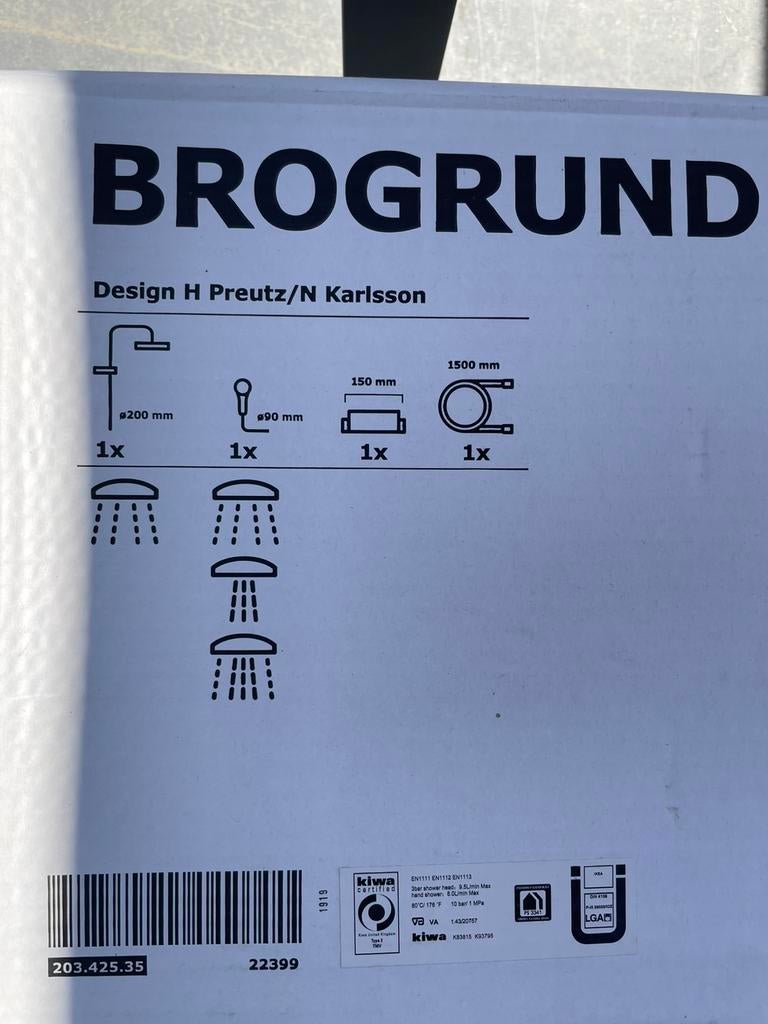 Brogeund Design H Douche, Huis en Inrichting, Ophalen, Nieuw, Met douche