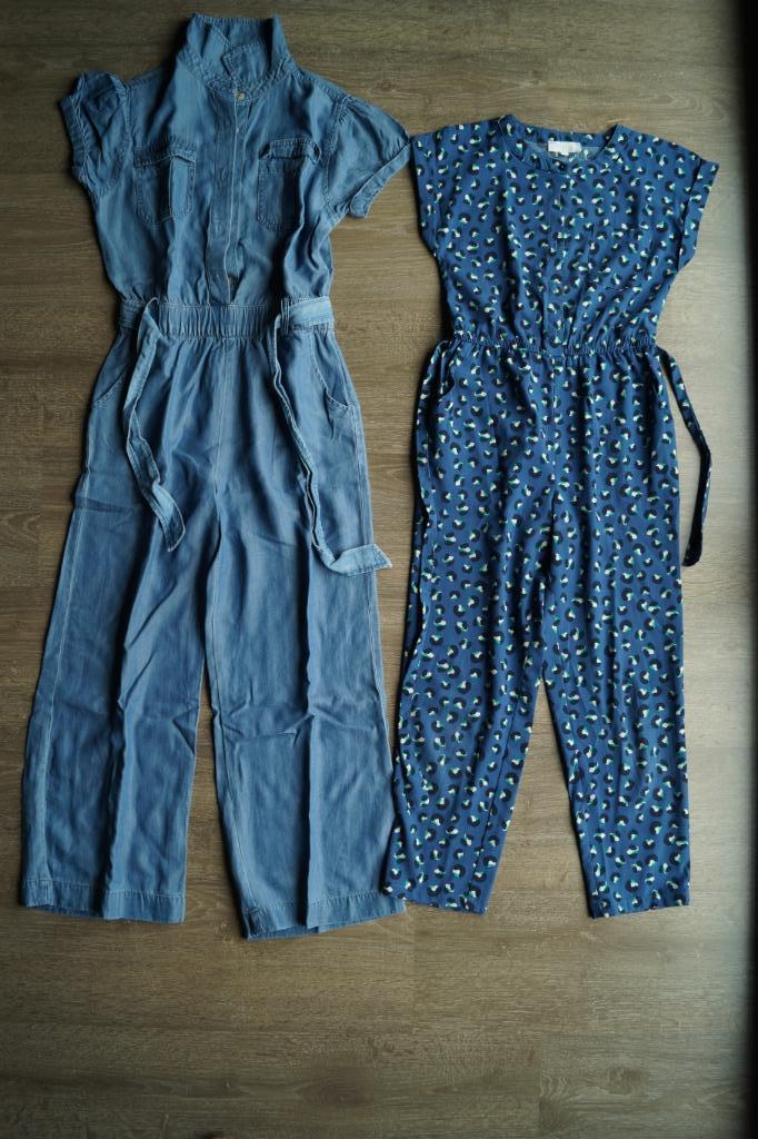 2 mooie jumpsuits maat 128 en 140, Enlèvement ou Envoi, Utilisé, Fille