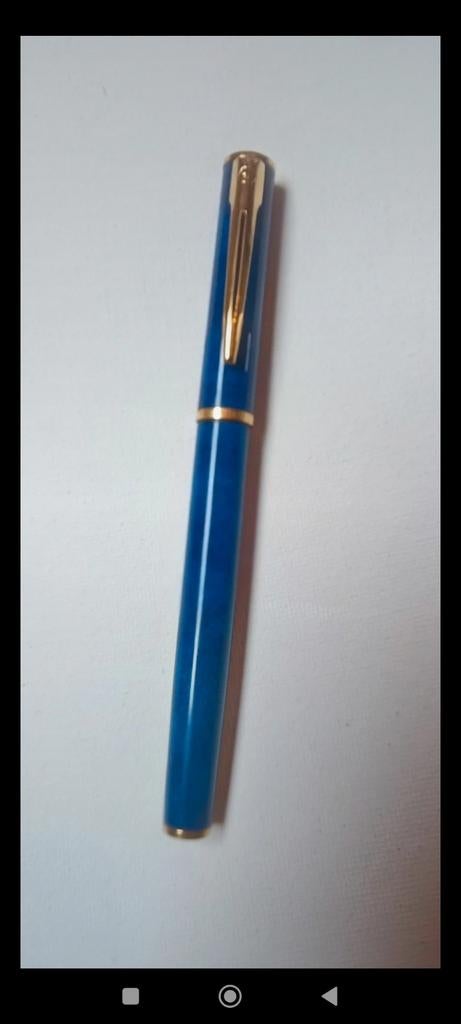 Waterman gemarmerde blauwe vulpen, Ophalen of Verzenden, Zo goed als nieuw, Vulpen, Waterman